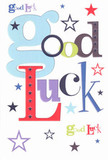 Overflowing with encouragement, this good luck card radiates vibrant optimism-much like the lively community spirit surrounding Chertsey Bridge or the bustling charm of Station Road. Bold, oversized baby-blue letters lace across the card face, entwined with deep crimson, mossy green, and regal purple, each font and colour curated to evoke a sense of festivity and heartfelt support. Scattered all about are whimsical stars in navy, lemon, lilac, and soft sky blue, their tiny shapes seeming to drift effortlessly across the card's crisp white backdrop, like good wishes carried on a gentle river breeze. The tactile pleasure of the freshly printed surface invites an eager hand, recalling the satisfaction of tying a ribbon around a handpicked bouquet just before it embarks on a delivery journey to a neighbour's doorstep. This card isn't merely decorative-it is a vessel of belief, the kind of token pressed into a palm before an audition, an interview, or a new move, sending a ripple of local optimism and warmth from Chertsey's thriving centre outwards into the world.